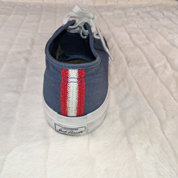 Converse Jack Purcell Men's 10 Blue Low Top Sneakers Classic Cork Insole Shoes - Picture 11 of 15